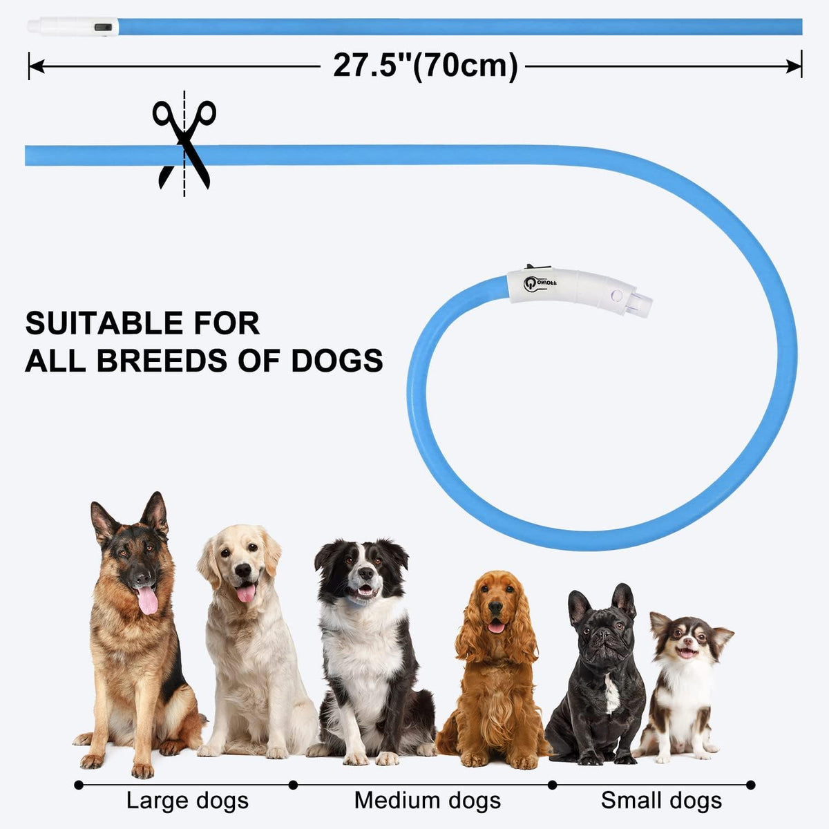 Collar de luz LED para perros